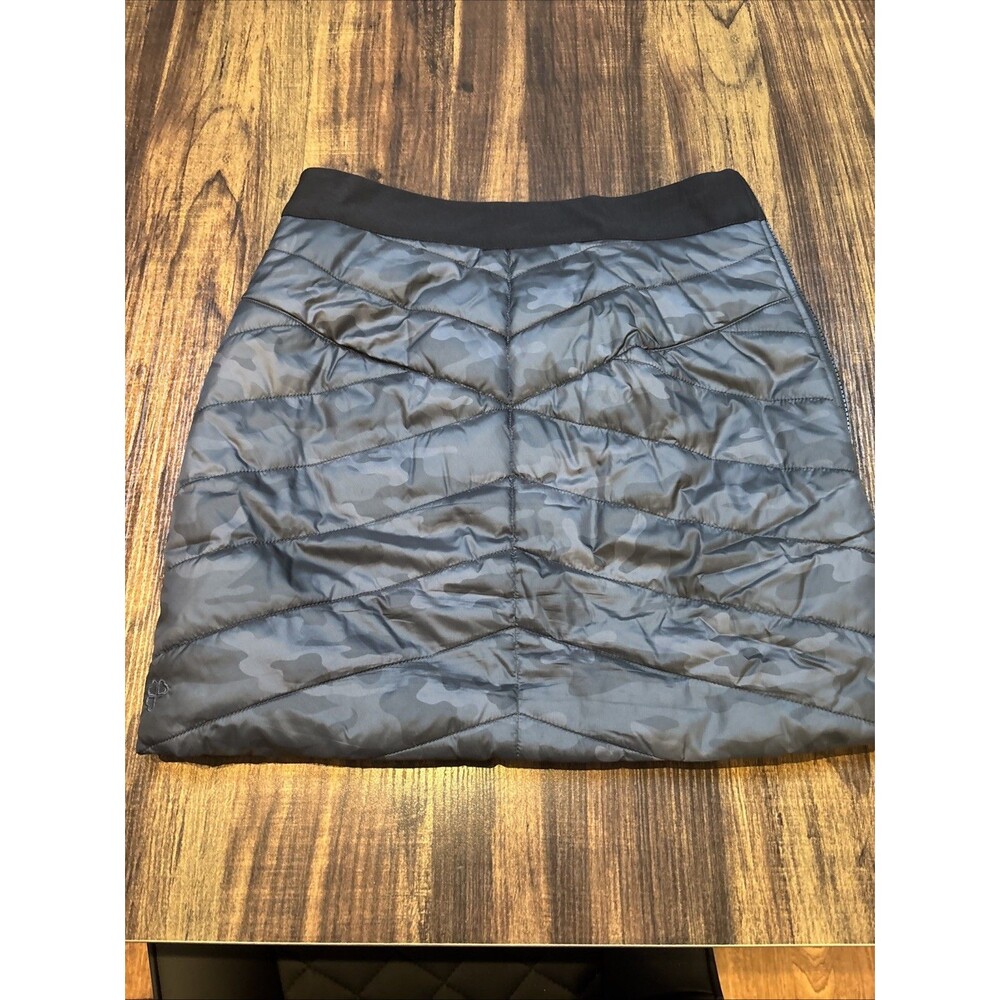 Krimson Klover Puffer Mini Skirt Size Small Black & Grey Camo